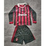 Camiseta AC Milan Primera Equipación Retro 2009/10 ML Rojo/Negro Niño Kit