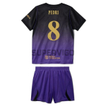 Camiseta PEDRI 8 Barcelona Segunda Equipación 2026/2027 Negro/Morado Niño Kit UCL
