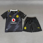 Camiseta Borussia Dortmund Segunda Equipación 2026/2027 Negro Niño Kit