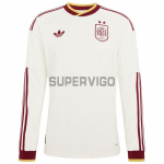 Camiseta España Segunda Equipación Mundial 2026 ML Blanco 2 Estrellas