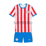 Camiseta Paraguay Primera Equipación Mundial 2026 Rojo/Blanco Niño Kit