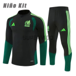 Sudadera de Entrenamiento México 2026 Niño Kit Negro/Verde