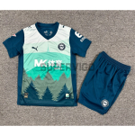 Camiseta Alavés Tercera Equipación 2025/2026 Verde Niño Kit con Parche La Liga
