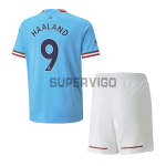 Haaland 9 Manchester City Kid's Soccer Jersey Home Kit 2022/2023