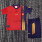 Camiseta España Primera Equipación Retro 1996 Rojo/Azul Niño Kit