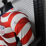 Camiseta EE.UU Primera Equipación Mundial 2026 ML Rojo/Blanco (EDICIÓN JUGADOR)