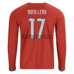 Camiseta Rafa Leão 17 Portugal Primera Equipación 2026 ML Rojo