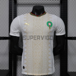 Camiseta Marruecos Segunda Equipación Mundial 2026 Blanco/Oro (EDICIÓN JUGADOR)