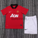 Camiseta Manchester United Primera Equipación Retro 2013/14 Rojo Niño Kit