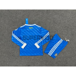 Camiseta Real Madrid Tercera Equipación 2025/2026 ML Azul Niño Kit con Parche HP