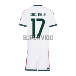 Camiseta CUCURELLA 17 Real Madrid Primera Equipación 2026/2027 Blanco Niño Kit con Parche HP