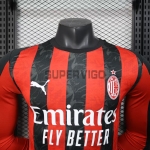 Camiseta AC Milan Primera Equipación 2025/2026 ML Rojo/Negro (EDICIÓN JUGADOR)