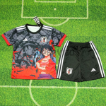 Camiseta Japón 2026 Edición Especial One Piece Negro/Rojo Niño Kit