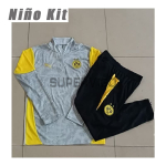 Sudadera De Entrenamiento Borussia Dortmund 2025/2026 Niño Kit Gris Claro/Amarillo