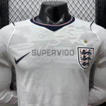 Camiseta Inglaterra Primera Equipación Mundial 2026 ML Blanco (EDICIÓN JUGADOR)
