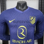 Camiseta Atlético de Madrid Segunda Equipación 2025/2026 ML Azul (EDICIÓN JUGADOR)