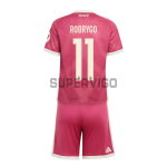 Camiseta RODRYGO 11 Real Madrid Tercera Equipación 2026/2027 Rosa Niño Kit con Parche HP