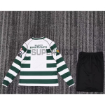 Camiseta Lisboa Primera Equipación Retro 2001/03 ML Blanco/Verde Niño Kit