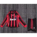 Camiseta AC Milan Primera Equipación Retro 2006/07 ML Rojo/Negro Niño Kit