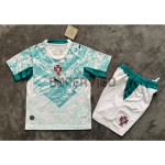 Camiseta Portugal Segunda Equipación Mundial 2026 Verde/Blanco Niño Kit