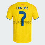 Camiseta Luis Días 7 Colombia Primera Equipación 2026 Amarillo