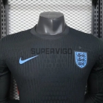 Camiseta Inglaterra Segunda Equipación 2025 la EURO Femenina ML Negro (EDICIÓN JUGADOR)