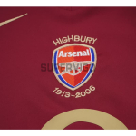 Camiseta Arsenal Primera Equipación Retro 2005/06 ML Rojo Niño Kit