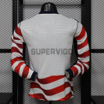 Camiseta EE.UU Primera Equipación Mundial 2026 ML Rojo/Blanco (EDICIÓN JUGADOR)