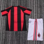 Camiseta AC Milan Primera Equipación Retro 2011/12 Negro/Rojo Niño Kit