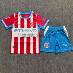 Camiseta Girona Primera Equipación 2026/2027 Rojo/Blanco Niño Kit con Parche La Liga