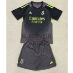 Camiseta de Portero Real Madrid 2025/2026 Negro Niño Kit