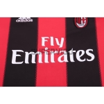 Camiseta AC Milan Primera Equipación Retro 2011/12 Negro/Rojo Niño Kit