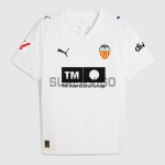 Camiseta Valencia Primera Equipación 2025/2026 Blanco con Parche La Liga