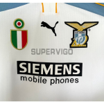 Camiseta Lazio Segunda Equipación Retro 2000/2001 Blanco/Azul