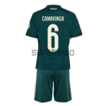 Camiseta CAMAVINGA 6 Real Madrid Segunda Equipación 2026/2027 Verde Oscuro Niño Kit con Parche HP