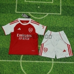 Camiseta Arsenal Primera Equipación 2025/2026 Rojo/Blanco Niño Kit