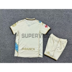 Camiseta Deportivo de La Coruña Tercera Equipación 2025/2026 Blanco Roto Niño Kit con Parche La Liga