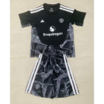 Camiseta de Portero Manchester United Primera Equipación 2026/2027 Negro Niño Kit