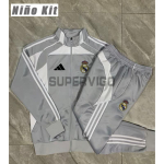 Chandal Real Madrid 2025/2026 Niño Gris/Blanco