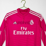 Camiseta Real Madrid Segunda Equipación Retro 2014/15 ML Rosa