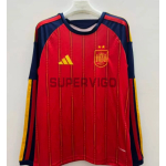 Camiseta España Primera Equipación Mundial 2026 ML Rojo/Azul 2 Estrellas