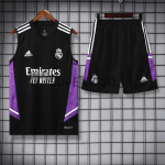 Maillot d'Entraînement Kit Real Madrid Sans Manches 2022/2023 Noir/Violet