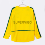 Camiseta Brasil Primera Equipación Retro 2002 ML Amarillo