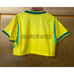 Camiseta Corta Brasil Primera Equipación Mundial 2026 Amarillo Mujer