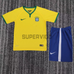 Camiseta Brasil Primera Equipación Retro 2014 Amarillo Niño Kit
