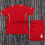 Camiseta Liverpool Primera Equipación Retro 2005/06 Rojo Niño Kit