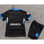 Camiseta Deportivo de La Coruña Segunda Equipación 2026/2027 Negro Niño Kit con Parche La Liga