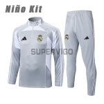 Sudadera De Entrenamiento Real Madrid 2025/2026 Niño Kit Gris