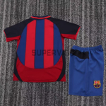 Camiseta Barcelona Primera Equipación Retro 2003/04 Rojo/Azul Niño Kit