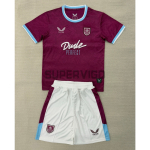 Camiseta Burnley FC Primera Equipación 2025/2026 Borgoña Niño Kit